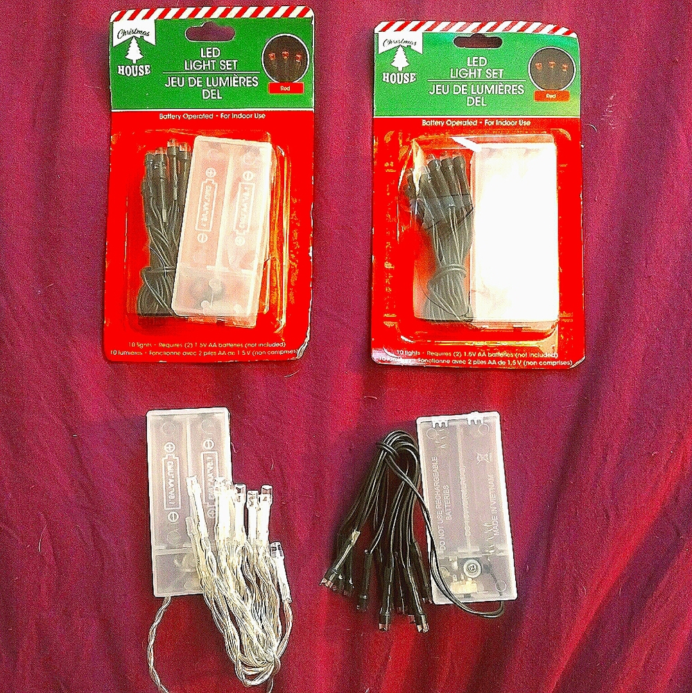 NWT Indoor LED String Light Set Bundle